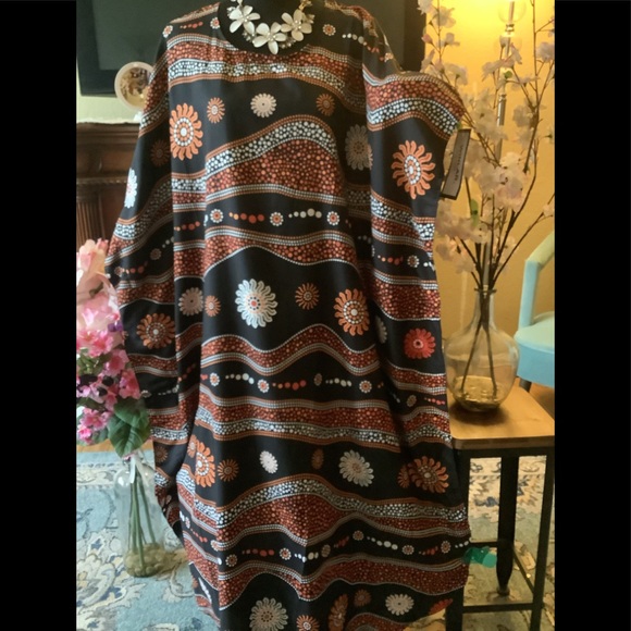 🌻NWT WINLAR EARTH WAVES COVERUP/ CAFTAN - Picture 7 of 10